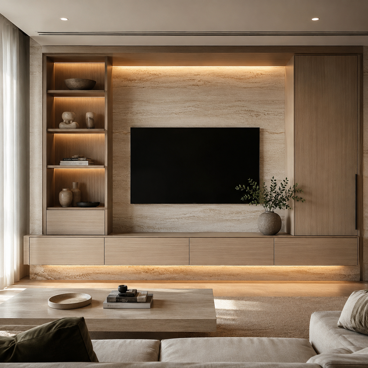 Media wall joinery