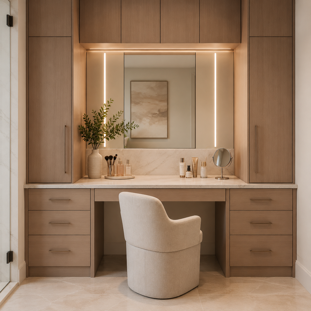 Custom makeup station