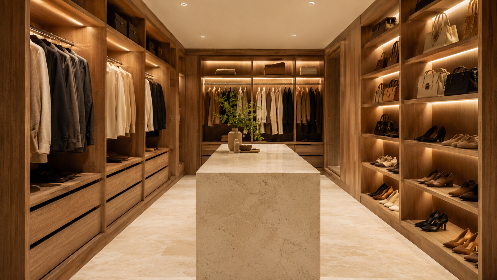Marble island walk-in
