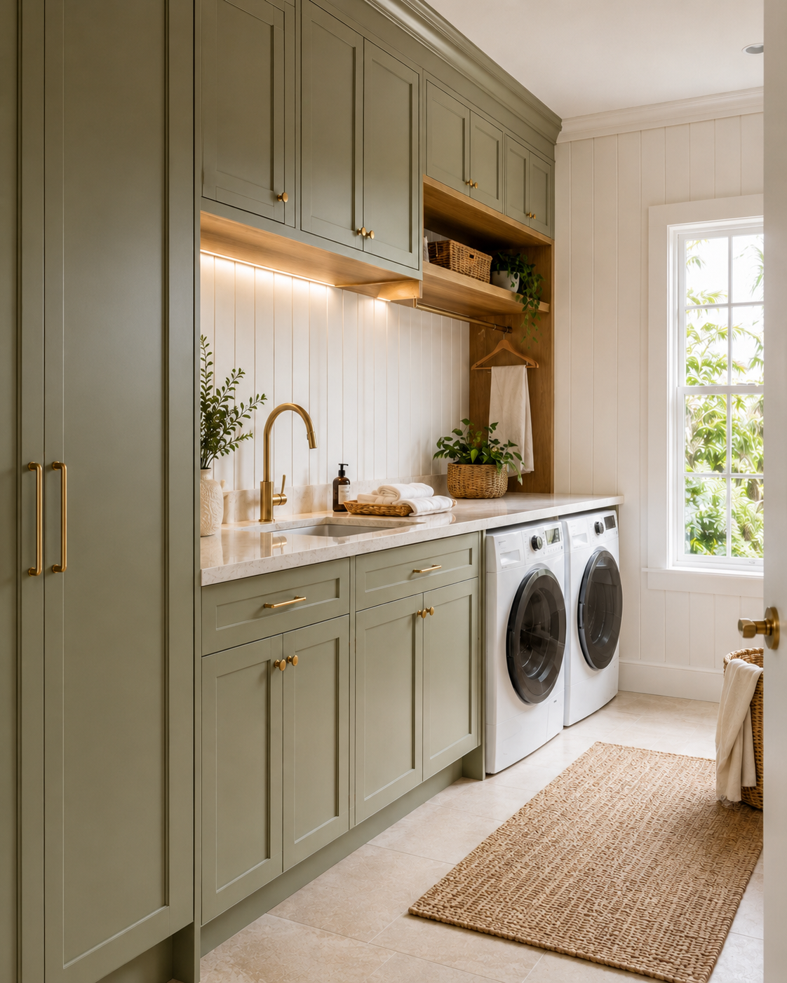 Sage green laundry