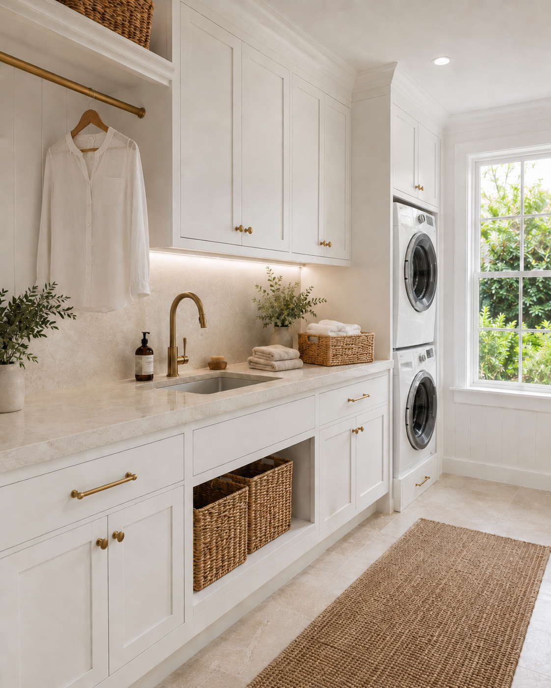 White shaker laundry