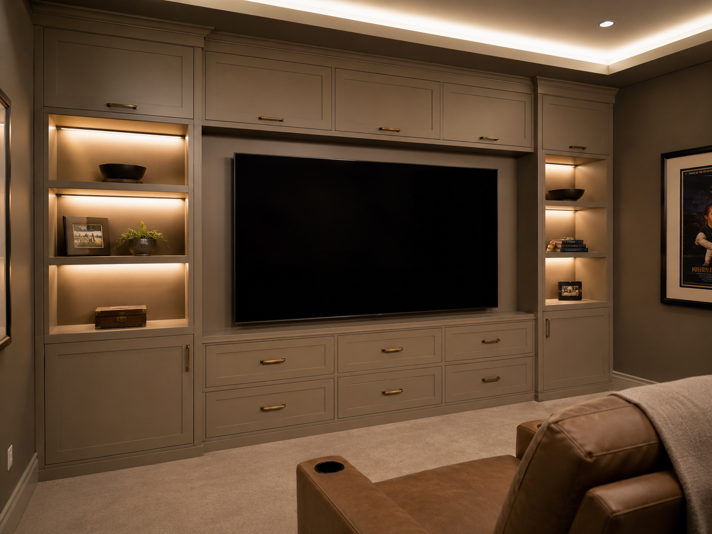 Grey media room