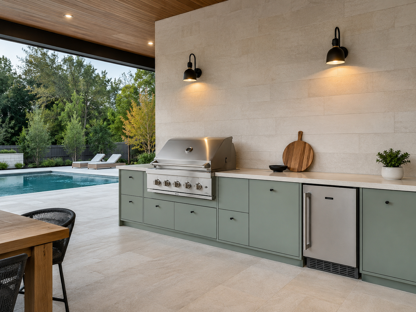 Sage outdoor kitchen
