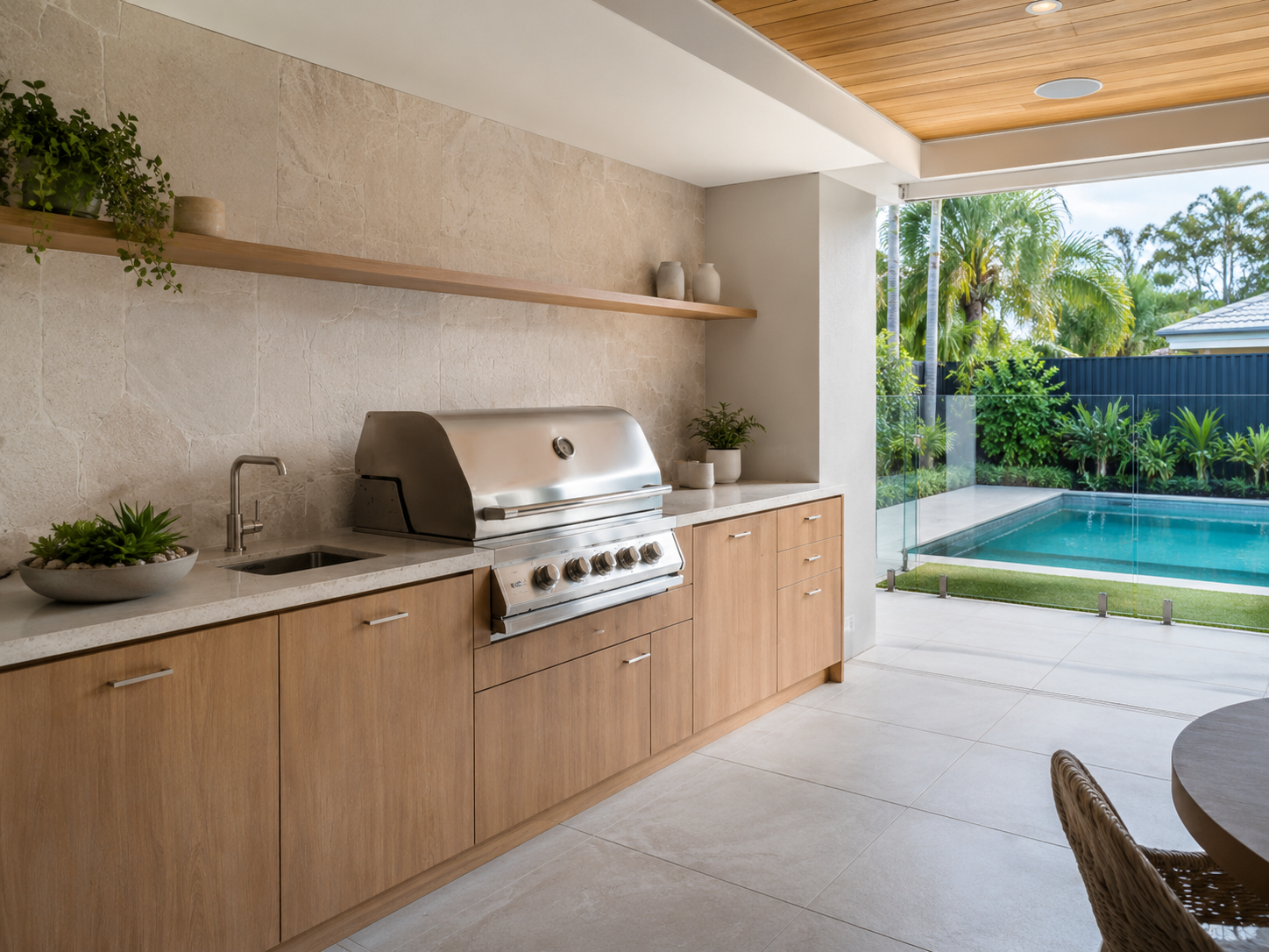 Timber BBQ station