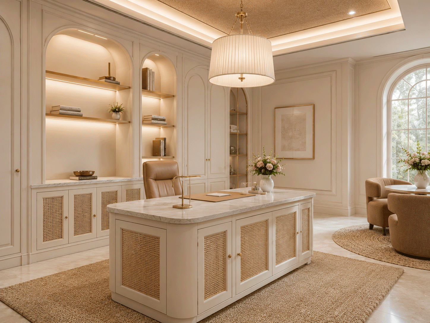 Rattan home office