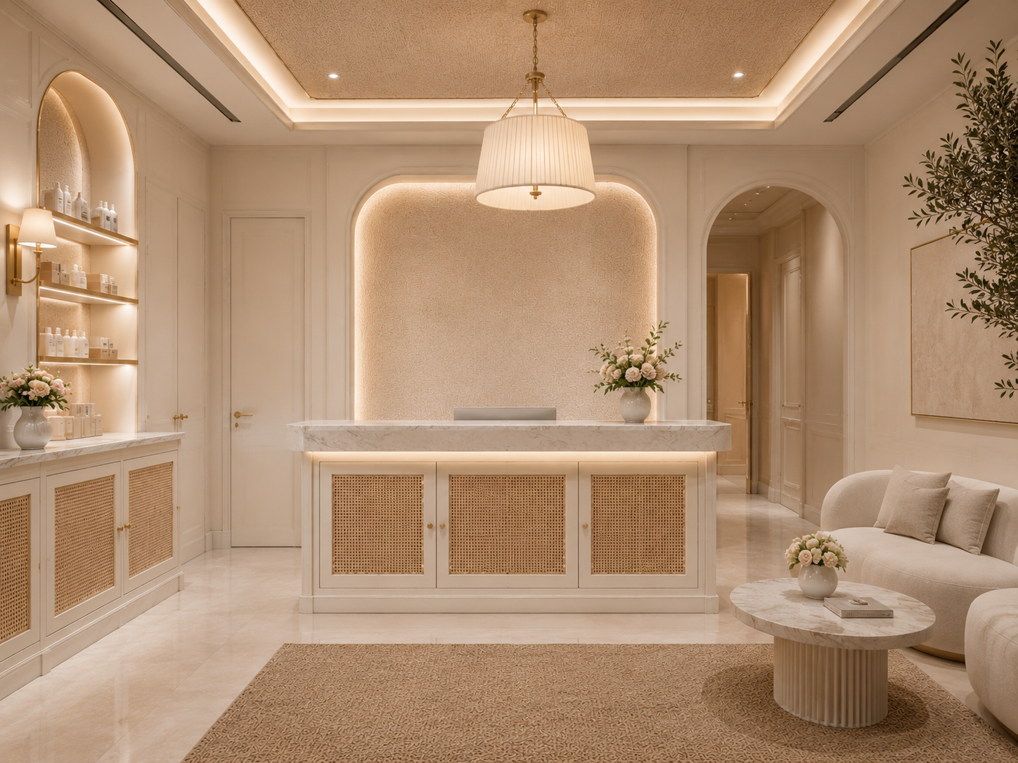 Rattan spa reception