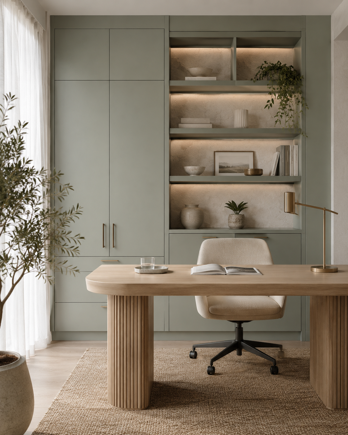 Home office shelving